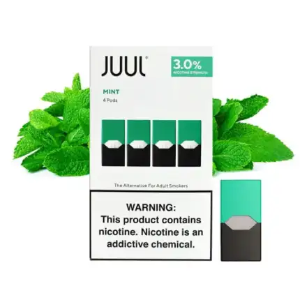 Juul Mint Pods 5% 50mg Nicotine 200 Puffs (4 Pcs)