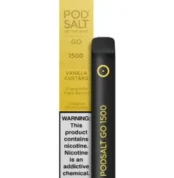 POD SALT GO – VANILLA CUSTARD – 1500pfs 20mg 300 Puffs/Device – 300mAh battery